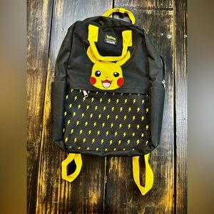 Loungefly Pokémon Pikachu Backpack Black Yellow Full Size